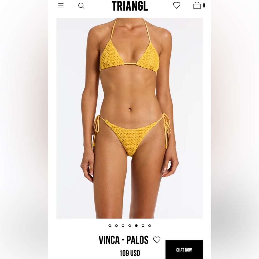TRIANGL BIKINI - VINCA PALOS XS TOP/BOTTOM - BRAND NEW